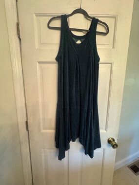 Free People Green Dress with lace Accents